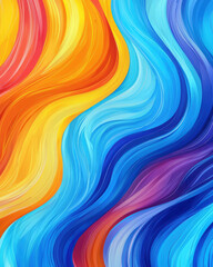 Obraz premium Vibrant swirls of orange and blue create dynamic abstract pattern