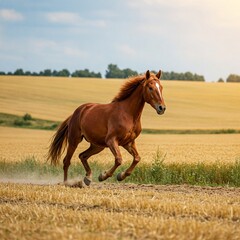 Fototapeta premium horse in field