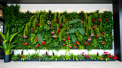 flowers on the fence, ai generated