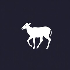 Mule or Bagal minimalist icon logo.