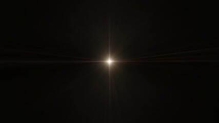 Loop center glow gold ray lights optical lens flares shine animation art on black  abstract background. Lighting lamp rays effect dynamic bright video footage. Gold glow star optical flare motion. - Powered by Adobe