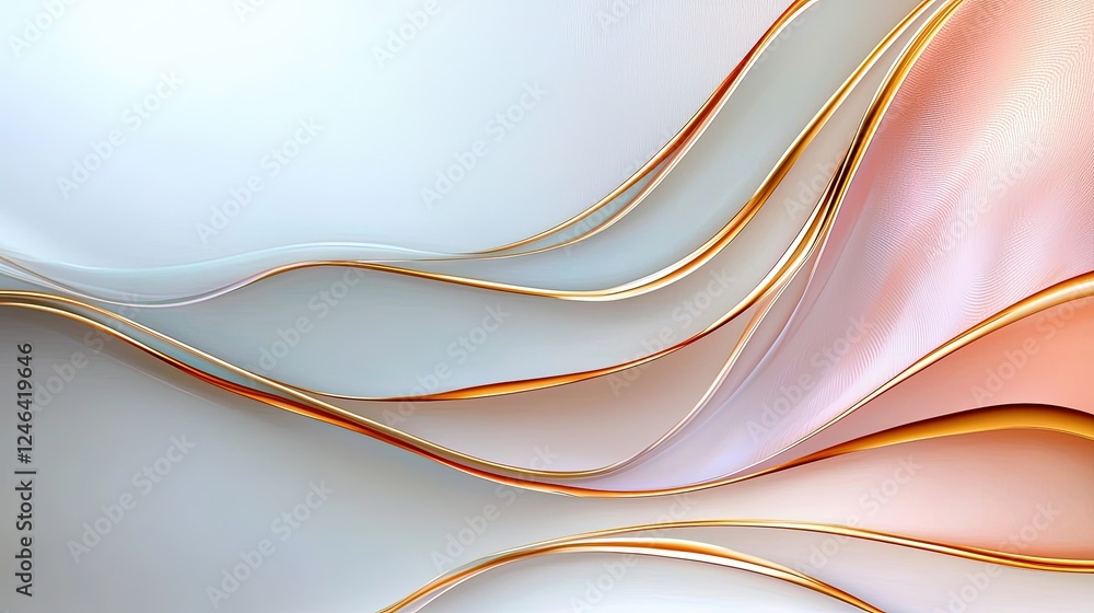 Poster elegant isolated abstract background with soft curves and gentle colors for creative projects and mo