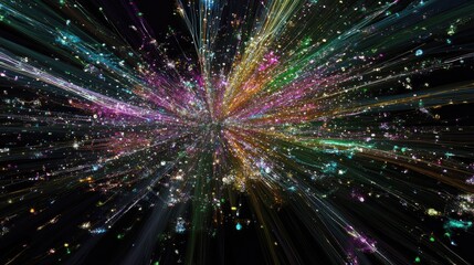 Obraz premium Abstract representation of an expanding global networking system.