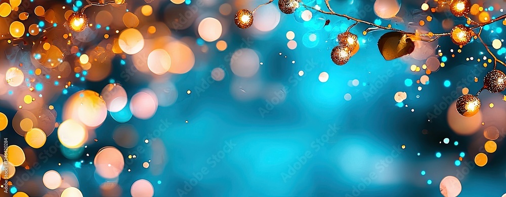 Aufkleber dark and moody cinematic background with soft bokeh effects ideal for creative projects and seasonal