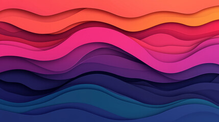 Obraz premium Vibrant abstract waves in layered 3D design create dynamic movement