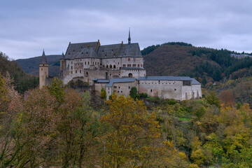 Vianden castle during autumn, Luxemburg