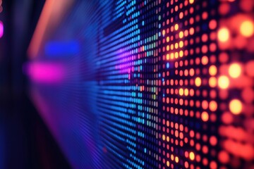 Abstract glowing big data forex candlestick chart on blurry city backdrop. Trade, technology, investment and analysis concept. Double exposure