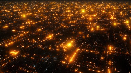 Fototapeta premium Blockchain data visualization with interconnected glowing cubes symbolizing secure transactions.