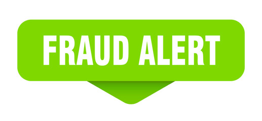 fraud alert sticker. fraud alert sign on transparent background