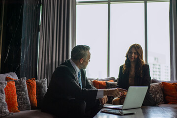 Businessperson are meeting at hotel.