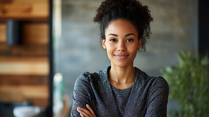 A woman in a leadership position promoting diversity and inclusion in the workplace