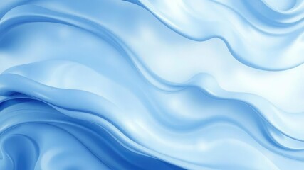 Fototapeta premium Soft flowing blue abstract painting with gentle curves and wisps, subtle contrast, serene colors
