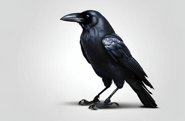 Majestic Crows: Striking Isolated Birds on a Clean Background