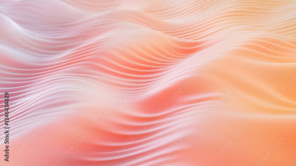 Aufkleber Abstract design features a flowing rainbow wave pattern with soft color gradients, offering a dynamic visual and ample copy space for projects