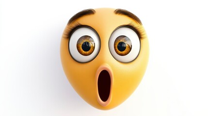 Surprised emoji with wide open eyes and an expressive mouth