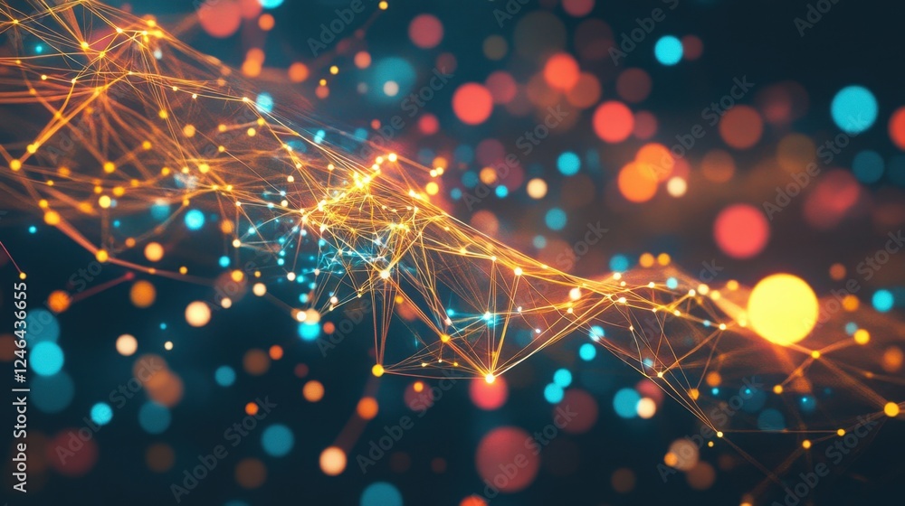 Aufkleber a global cybersecurity network with interconnected glowing locks on a futuristic background.