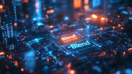 Futuristic Digital Blend Background