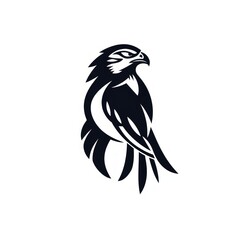 Fototapeta premium Falcon minimalist icon logo. 