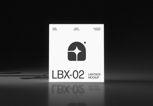 Dark Lightbox Signage Mockup