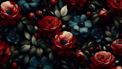 Dark Bloom: A Symphony of Roses, GENERATIVE AI	