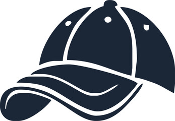 illustrations of baseball caps. Design element for logo, emblem, sign, poster, card, banner. Vector illustration