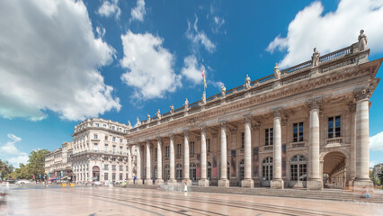 Grand Theatre de Bordeaux timelapse hyperlapse in France, home to the Opera National