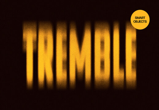 Tremble Blurred Text Effect Mockup
