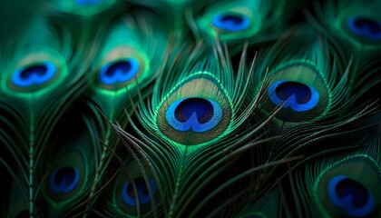 The mesmerizing iridescence of peacock feathers