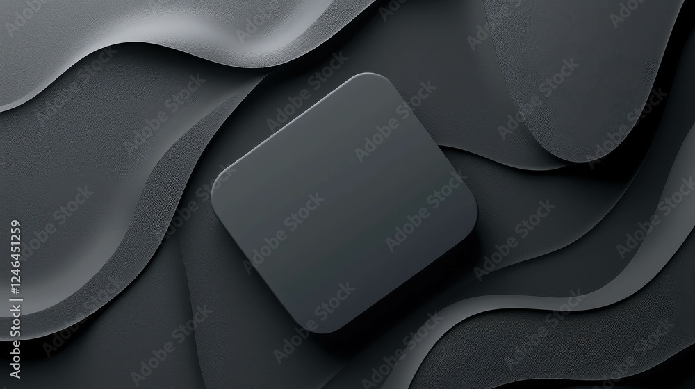 Poster modern gray abstract design with rectangular shape on textured background