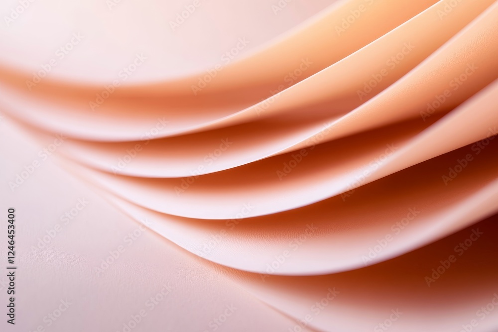 Poster soft curvy waves in pastel browns and light grays create an elegant and sophisticated background, pe