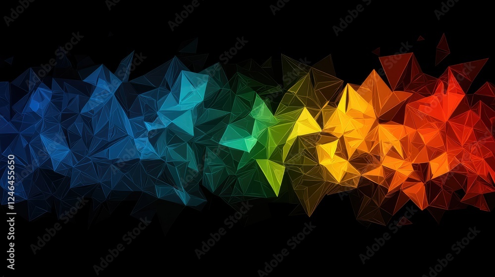 Poster abstract low poly gradient colorful design