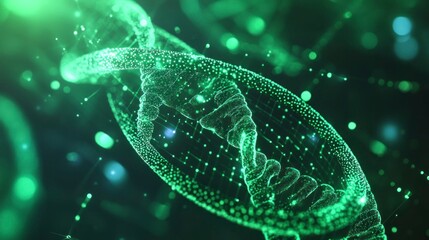 Futuristic stem cell nanotherapy visualization digital science artwork abstract environment high-tech perspective