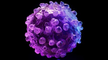 Glowing stem cell sphere artistic representation medical science digital art dark background gigapixel quality