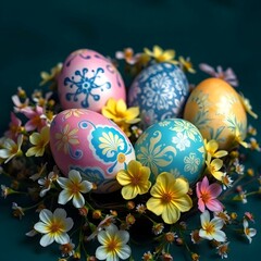 Fototapeta premium colorful easter eggs
