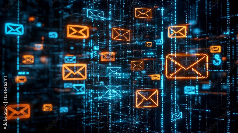 Poster visual metaphor for safe and encrypted email correspondence.