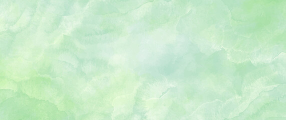 Abstract yellow green vector watercolor texture background with brushstrokes. Spring background. Summer illustration.