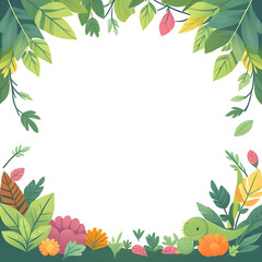 frame with leaves