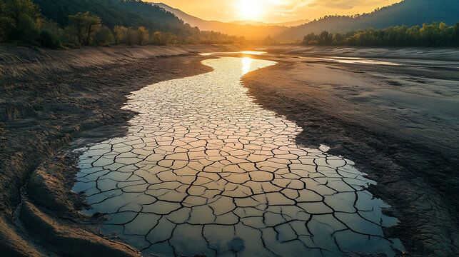 A river drying up due to extended droughts and climate change (2)