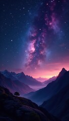 Fototapeta premium Starry expanse, cosmic wonder, endless glittering expanse , vast, light, nebula