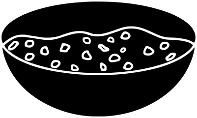 oatmeal illustration diet silhouette granola logo bowl icon breakfast outline cereal vegan food muesli healthy grain snack morning milk shape and vector graphic background