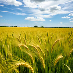 wheat field in the summer