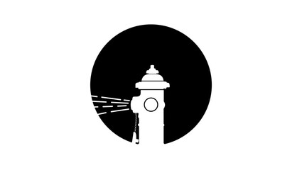 Fire Hydrant Water , black isolated silhouette