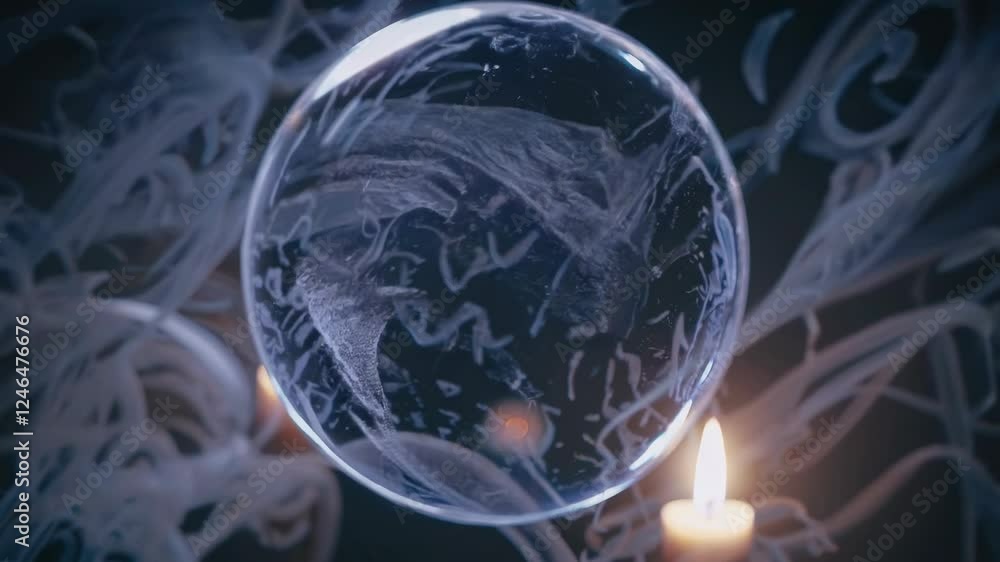Poster intricate candlelight reflections and swirling patterns create a mesmerizing atmosphere