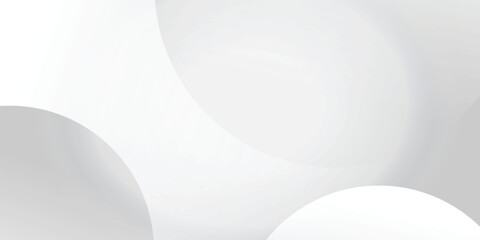 A minimalist abstract background featuring overlapping curves and circular shapes in various shades of gray, creating a smooth gradient and subtle depth