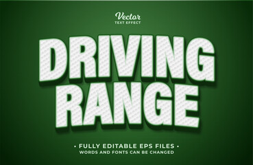 golf driving range sport text effect editable eps cc file