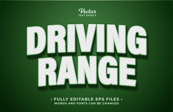 golf driving range sport text effect editable eps cc file