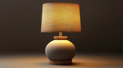 Subtle Warmth: A Spherical Base Lamp Illuminating a Neutral Toned Interior
