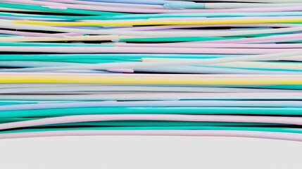 Colorful Strands of Plastic Material in Abstract Design Background