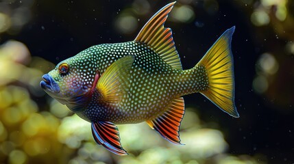 Obraz premium Colorful fish swimming gracefully in a vibrant coral reef, surrounded by diverse marine life