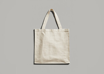 Tote bag mockup. Design minimalistic template shopping eco canvas tote bag mock-up. Minimalist modern template mockup nature canvas tote bag. Realistic style photo